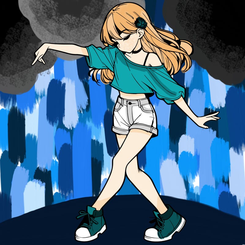 realistic girl danceing