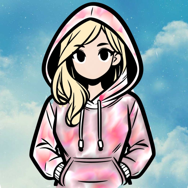 a woman wearing a hoodie