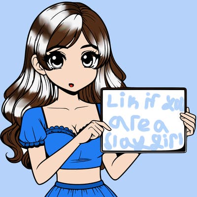 realistic pretty girl holding blank sign