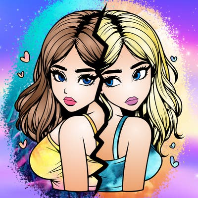 realistic girl split