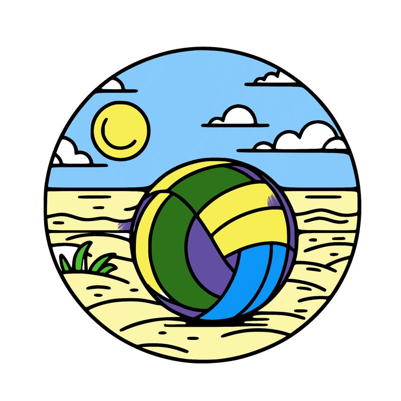 volleyball on a beach