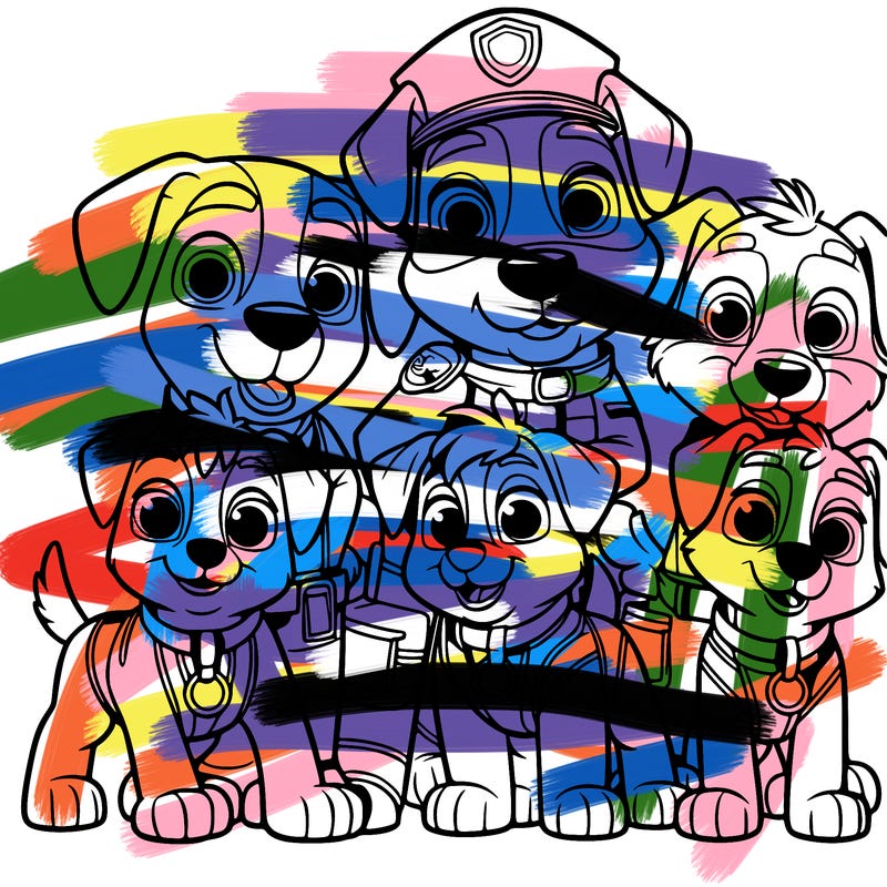 paw patrol with his team