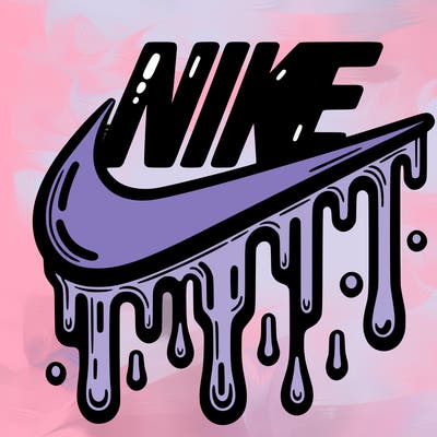 dripping nike logo