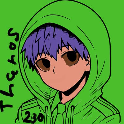 manga character with a hoodie