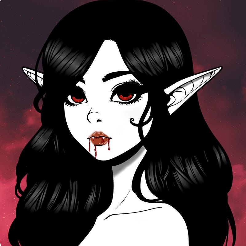 elf girl realistic dark fantasy