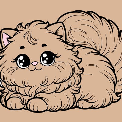 fluffy cat