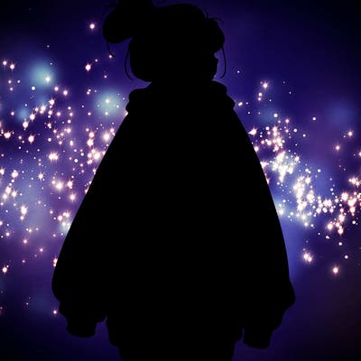 realistic girl with a oversized sweatshirt on and a bun