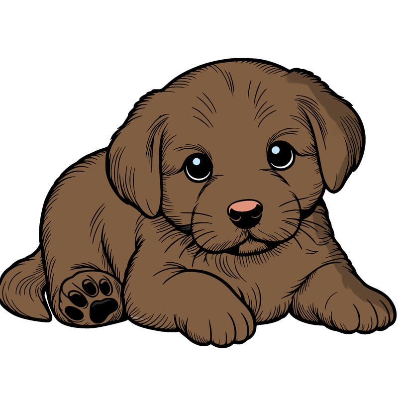 a cute realistic puppy