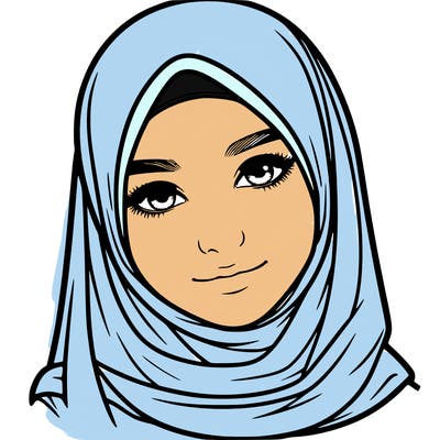 realistic girl with hijap