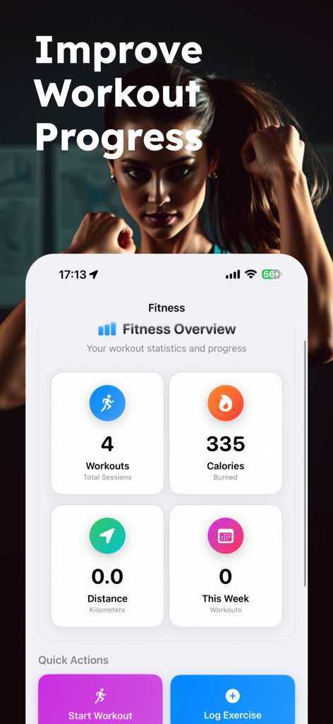 Insane - AI Cal Fit Tracker - Mobile app dashboard displaying fitness overview with workout and calorie statistics