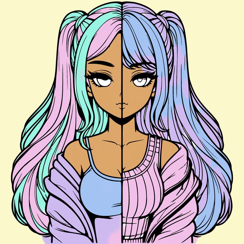 realistic girl split