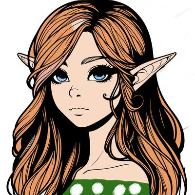 elf girl realistic dark fantasy