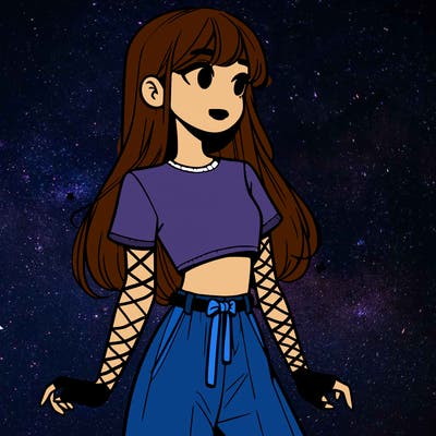 girl in a cute crop top