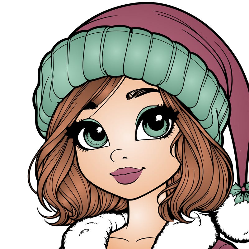 realistic christmas girl