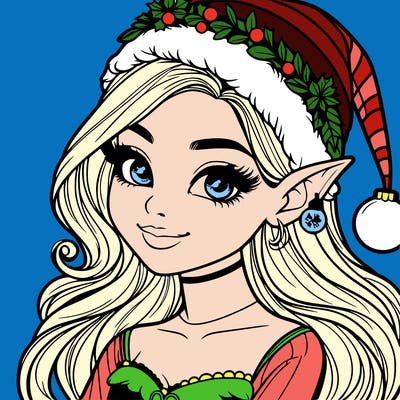 christmas girl elf realistic