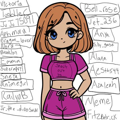 a cute teenage girl wearing a crop top and shorts