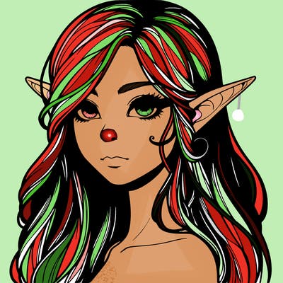 elf girl realistic dark fantasy