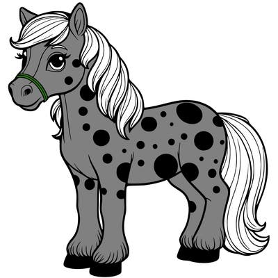 hrose realistic with spots