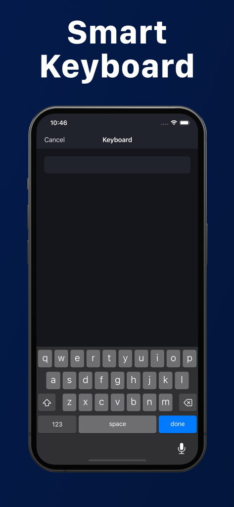 Universal : TV Remote Control - Interface de clavier intelligent sur l'application Rocky TV Remote Control pour iPhone