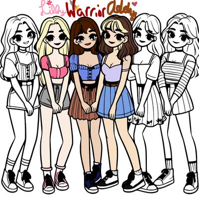 group of 7 girls