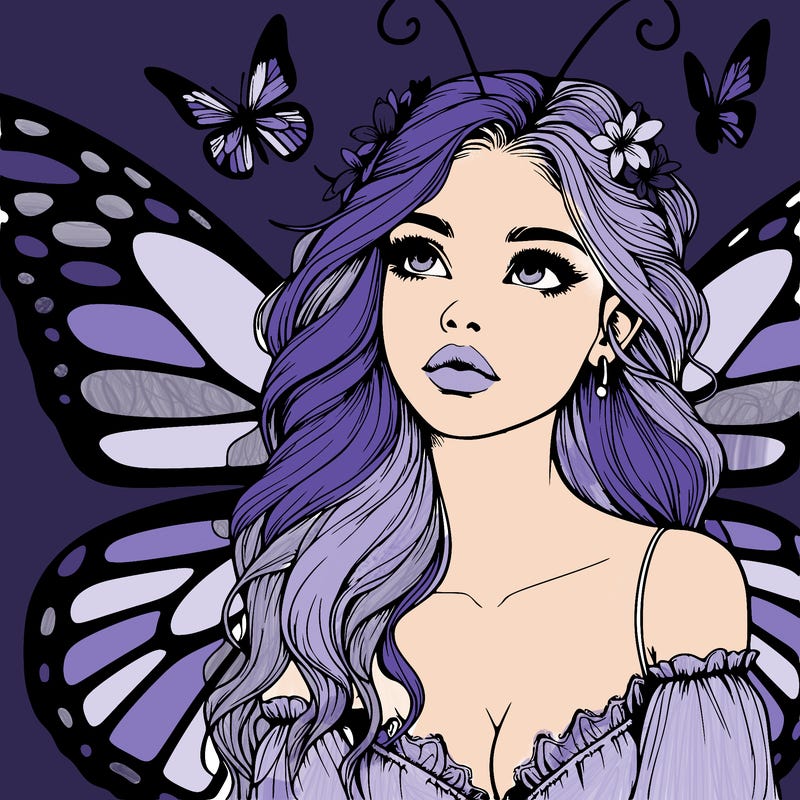 butterfly fairy realistic girl