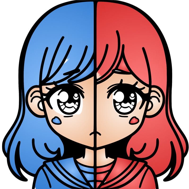 a split of a girl