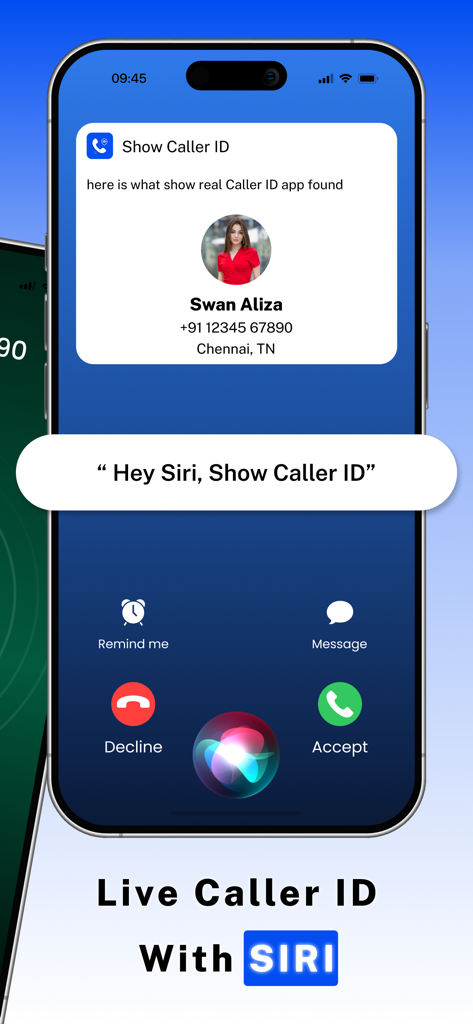 Identification d'appelant en direct à l'aide de la commande vocale Siri sur iPhone