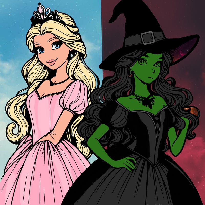a realistic princess and a witch