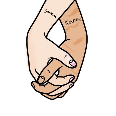 hands in shape of heart