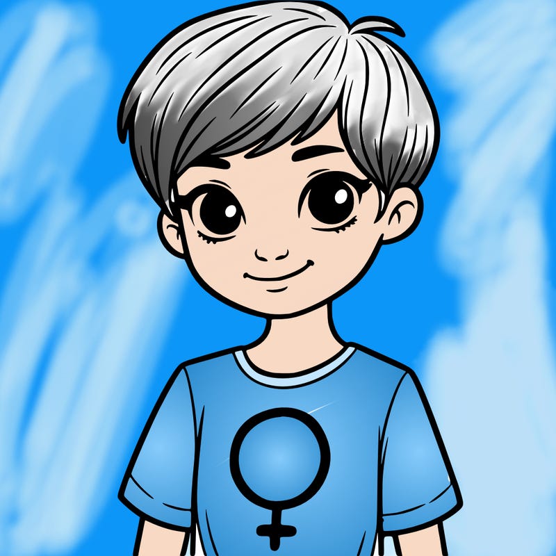 girl with pixie cut and feminist shirt