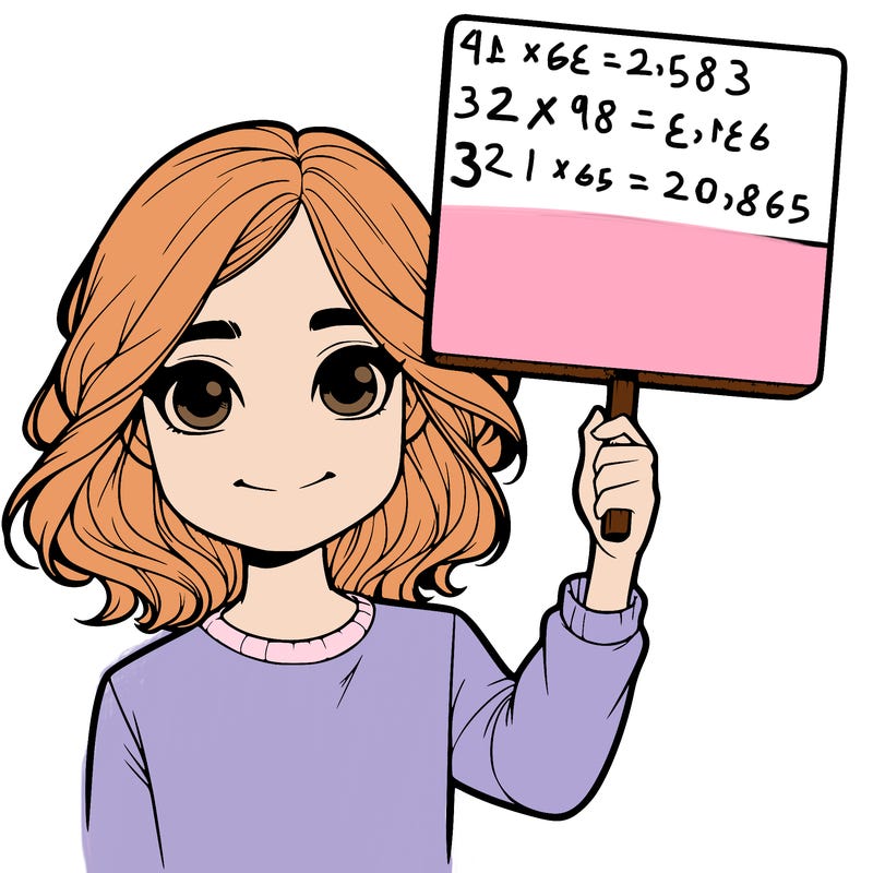 realistic girl holding up a sign