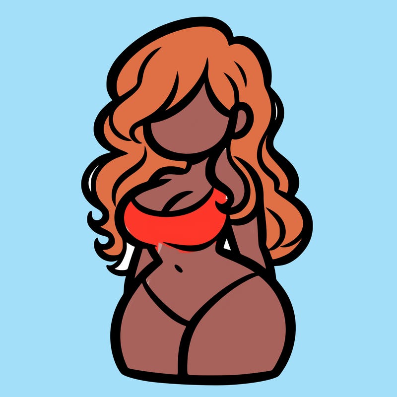 curvy woman with hair