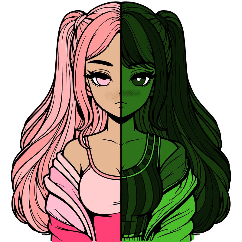 realistic girl split