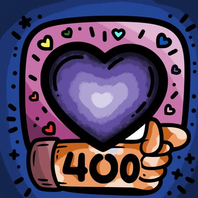 400 likes in heart