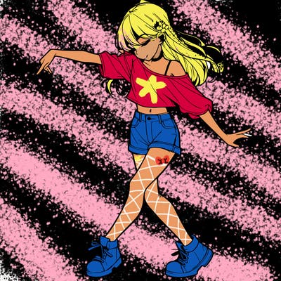 realistic girl danceing