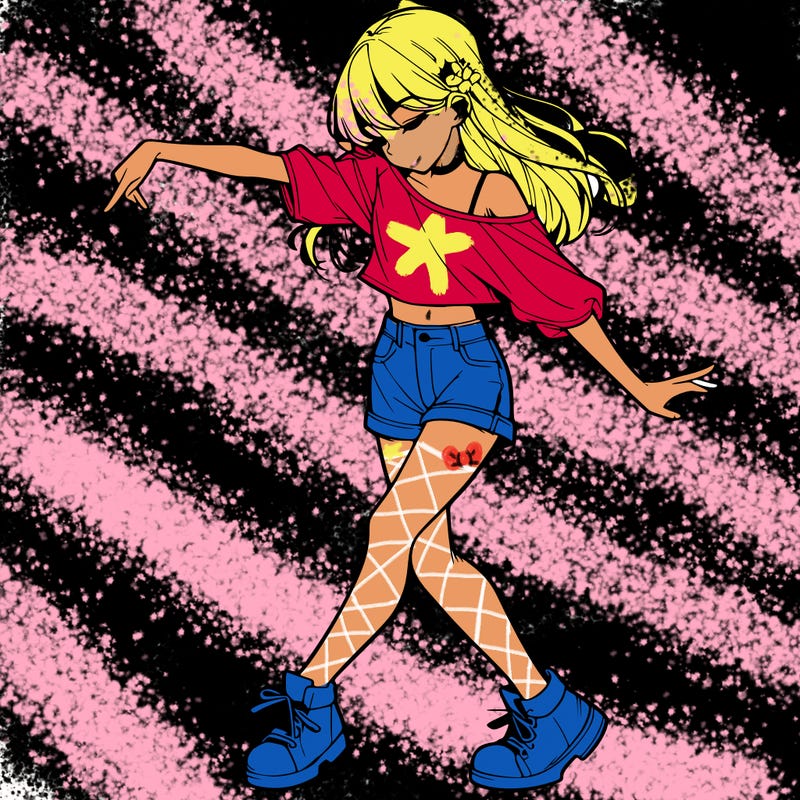 realistic girl danceing