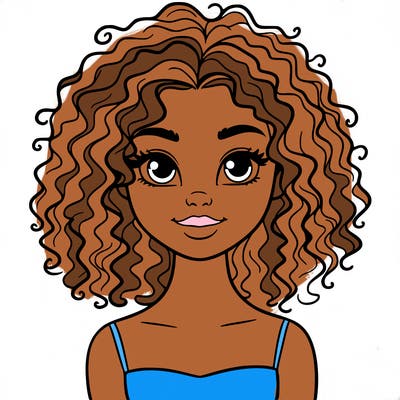 woman with curly hair