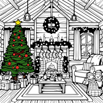 christmas house interior