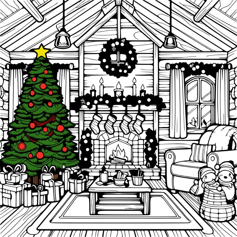 christmas house interior