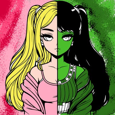 realistic girl split