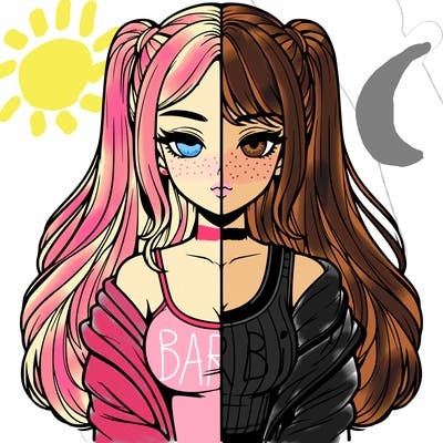 realistic girl split