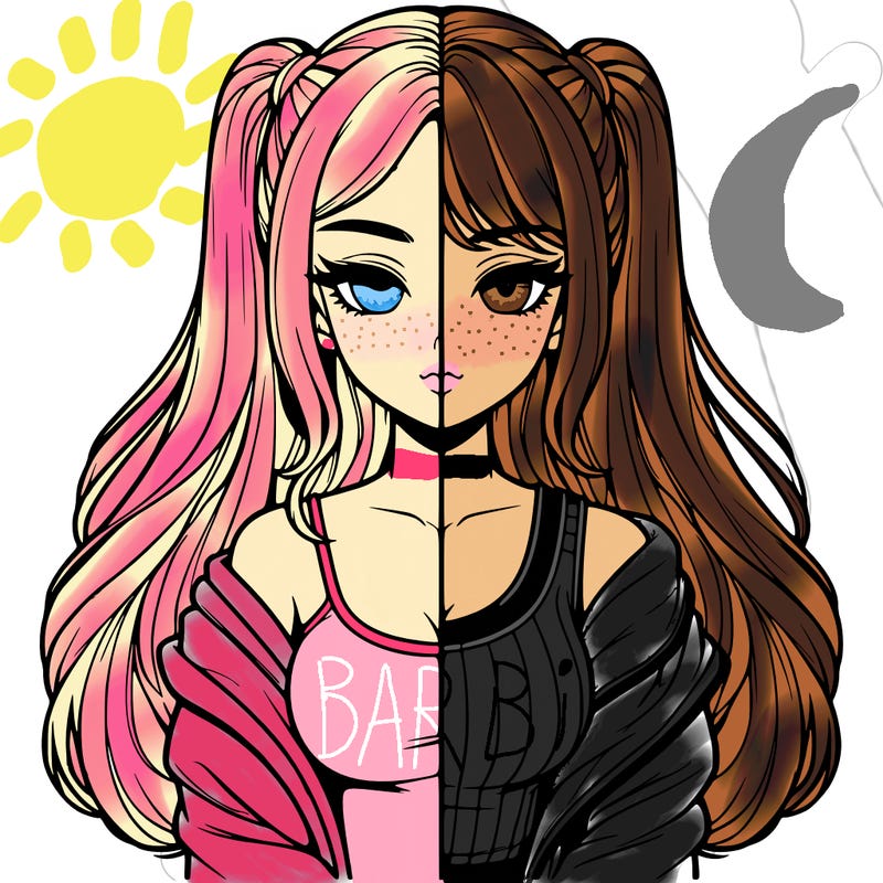 realistic girl split