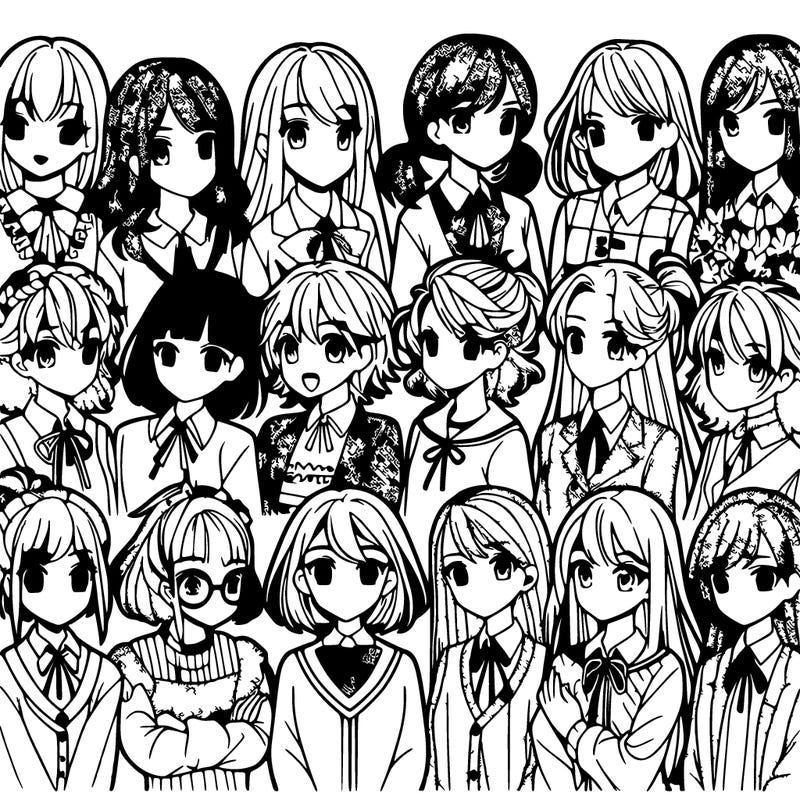 many manga girls