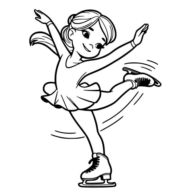 figure skater girl doing a spin