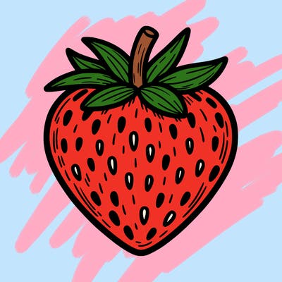 heart strawberry