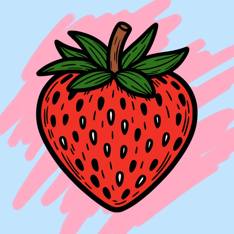 heart strawberry