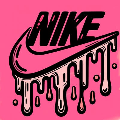 dripping nike logo