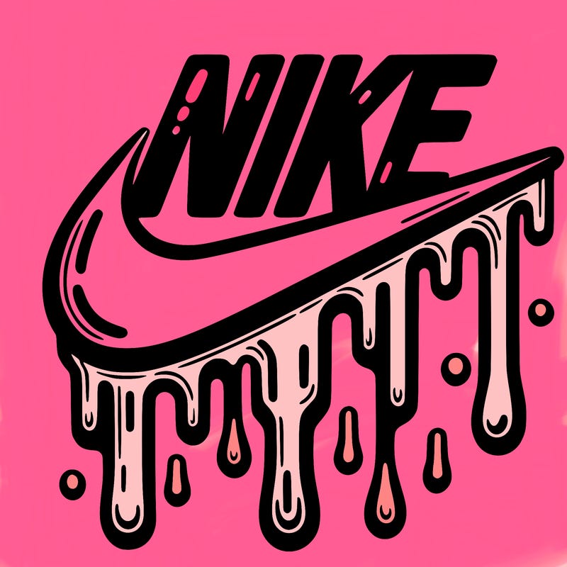 dripping nike logo