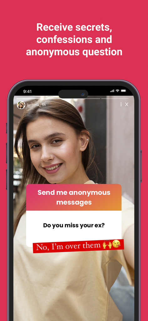 A smartphone displaying an Instagram story with an anonymous question and a user response.