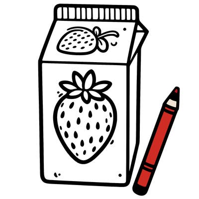 strawberry milk carton